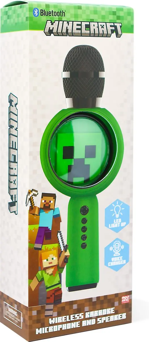 Minecraft Draadloze Karaokemicrofoon - LED Display - Stemvervorming - afbeelding 6 van 6