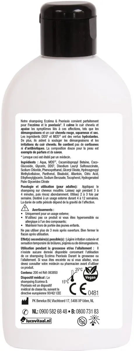 Lucovitaal Eczeem Psoriasis Shampoo 200ml - afbeelding 2 van 4