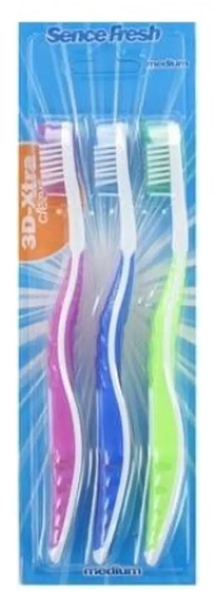 Sencefresh Tandenborstel Medium 3D-Extra Clean - 3 Stuks