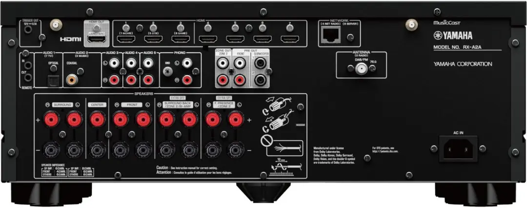Yamaha RX-A2A AV-ontvanger - 150W - 7x HDMI