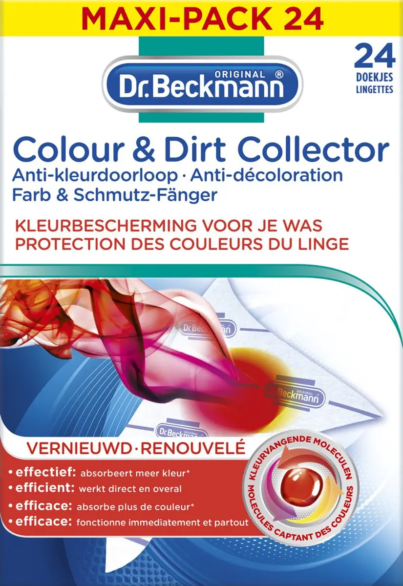 Dr. Beckmann Anti-Kleur Doorloopdoekjes 24 Stuks