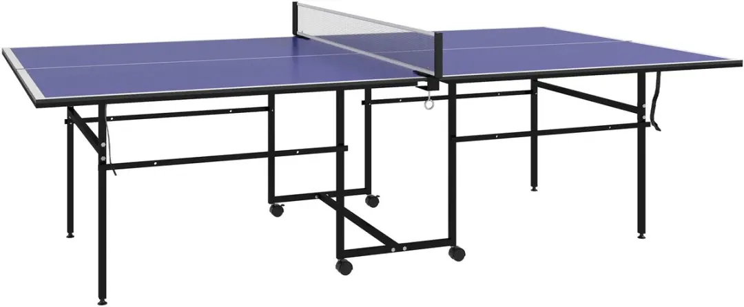 SPORTNOW-MDF, Stahl-Blau-274L x 152,5B x 75,5H cm-Tischtennistisch