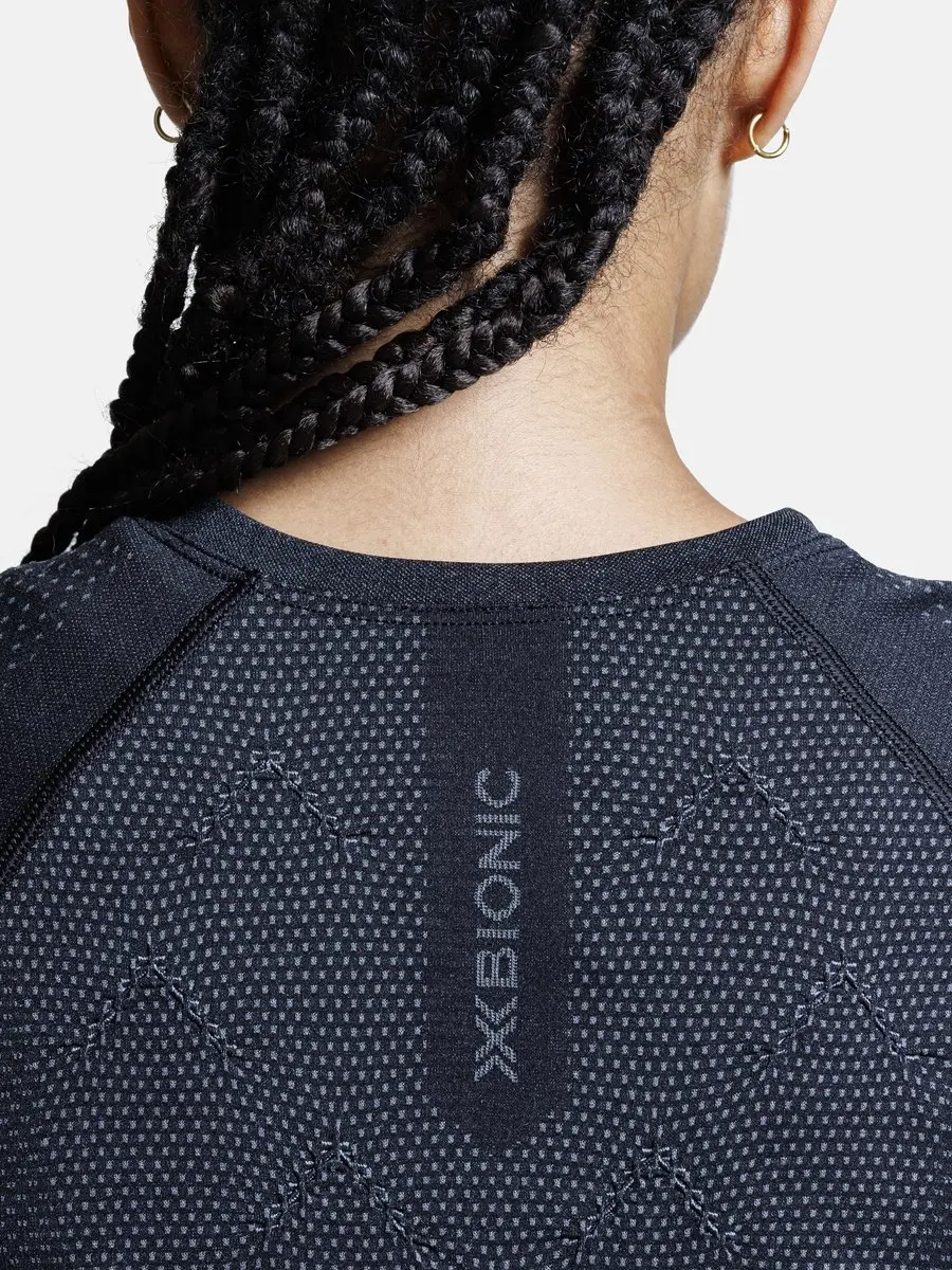 X-Bionic Xceed Hardloopshirt Dames - L - X Zwart/Rhinogrijs
