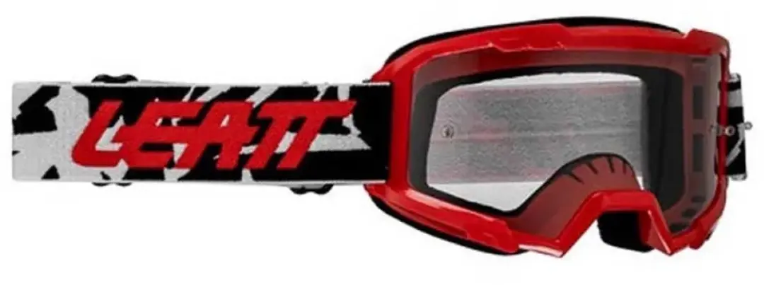 Leatt Vizion 2.5 Small Camo Junior Crossbril - Rood - Clear