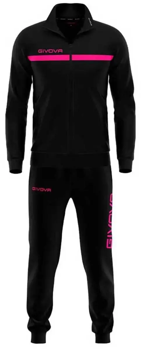 Givova One Trainingspak - XS 10-12 jaar - Zwart/Fuchsia