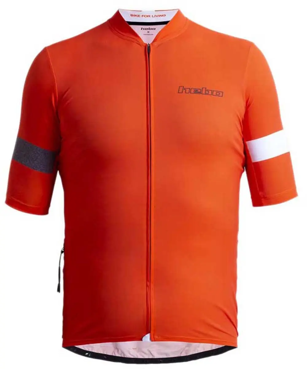 Hebo Ochoco Korte Mouw Wielertrui Oranje L Man