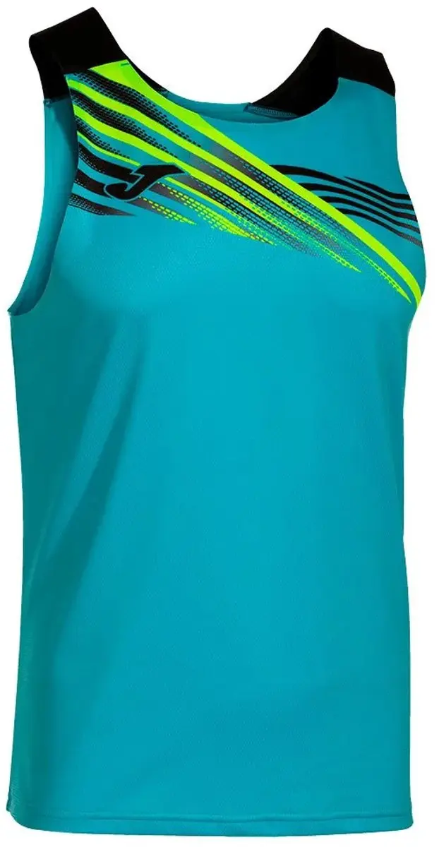 Joma Elite X Mouwloos T-shirt S - Fluor Turquoise/Black