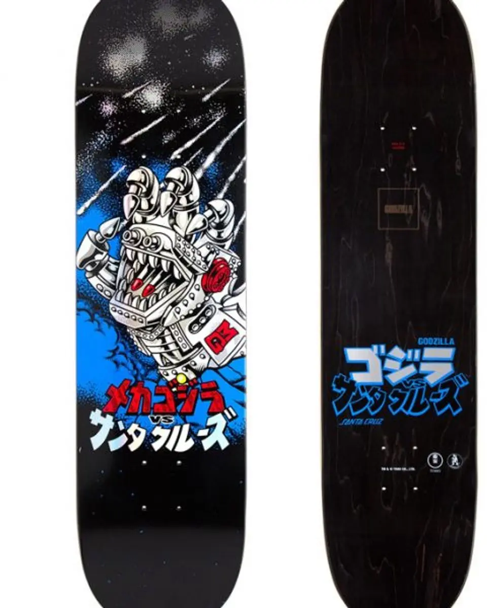 Santa Cruz x Godzilla Mecha Hand Skateboard Deck 8.0"