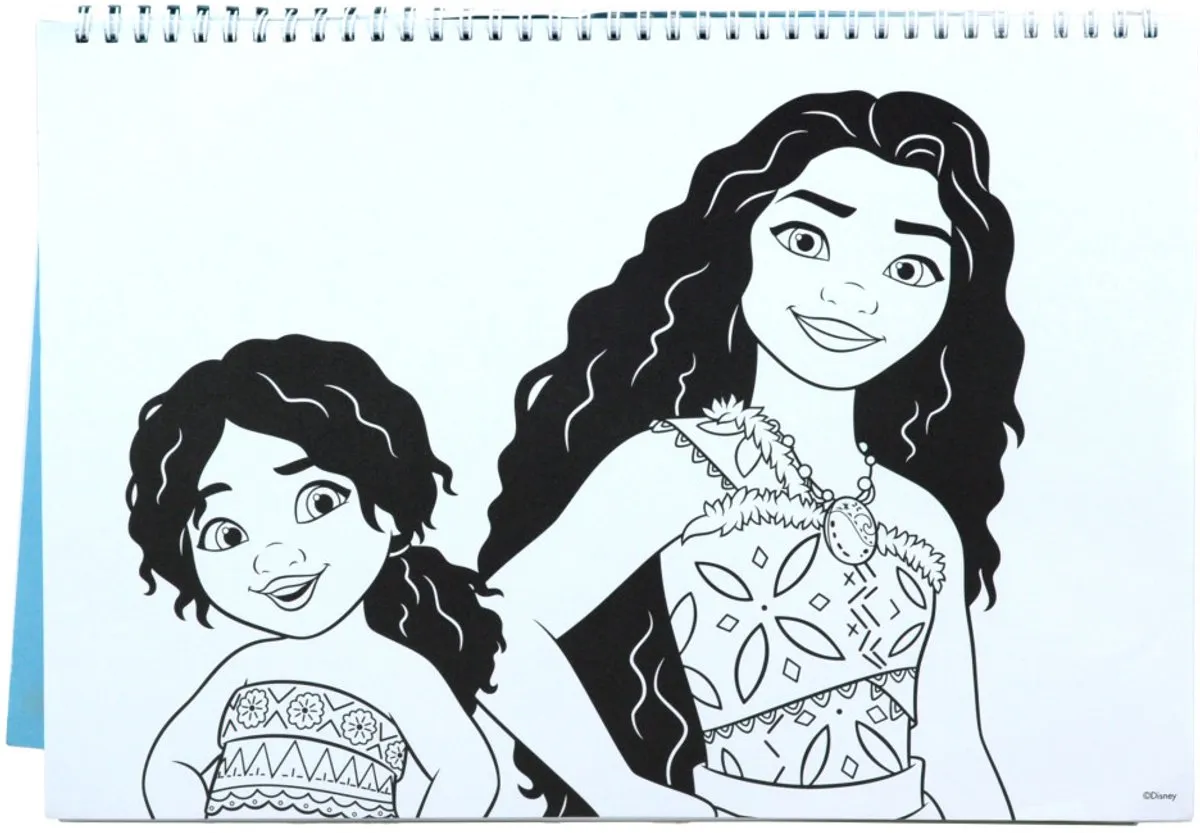 Disney Vaiana Together Again Spiraalschetsboek - 40 Vellen - Multicolor