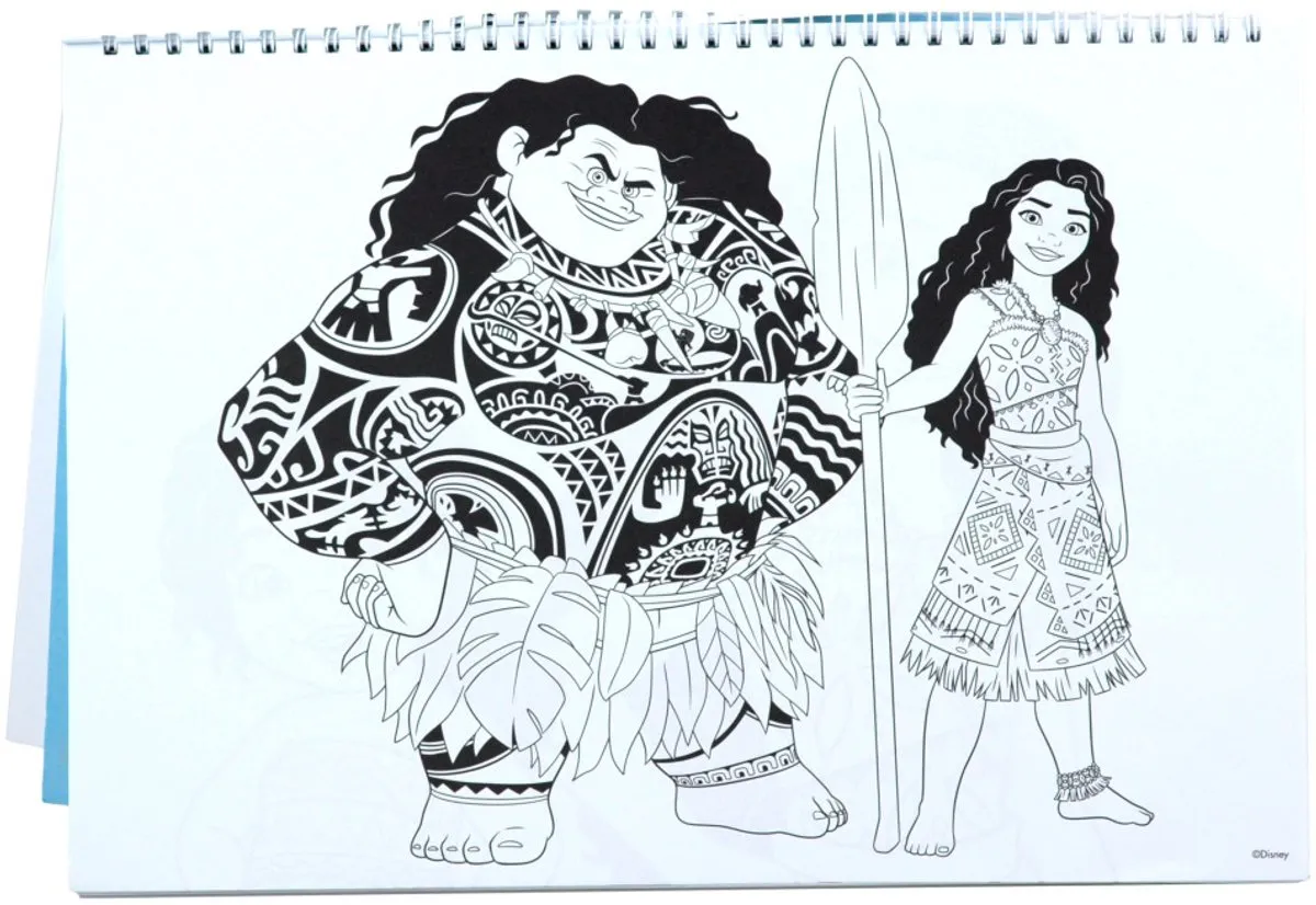 Disney Vaiana Together Again Spiraalschetsboek - 40 Vellen - Multicolor
