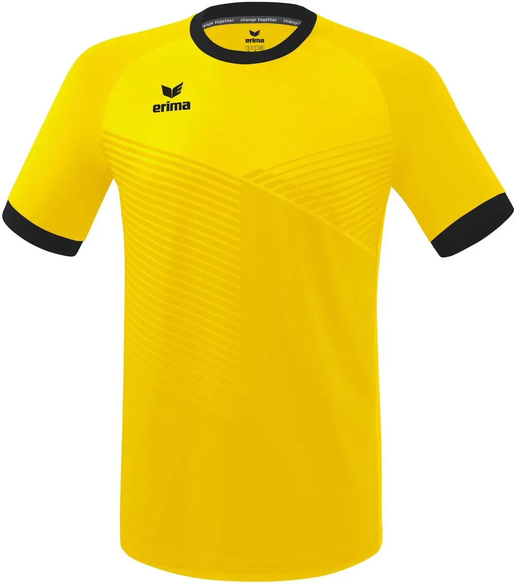 Erima Mantua Shirt Korte Mouw Kinderen 152 - Geel/Zwart