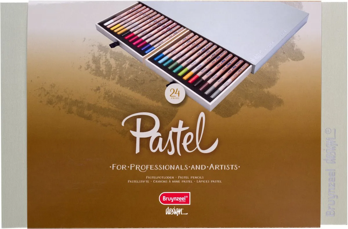 Bruynzeel Design Pastelpotloodbox 24 Kleuren