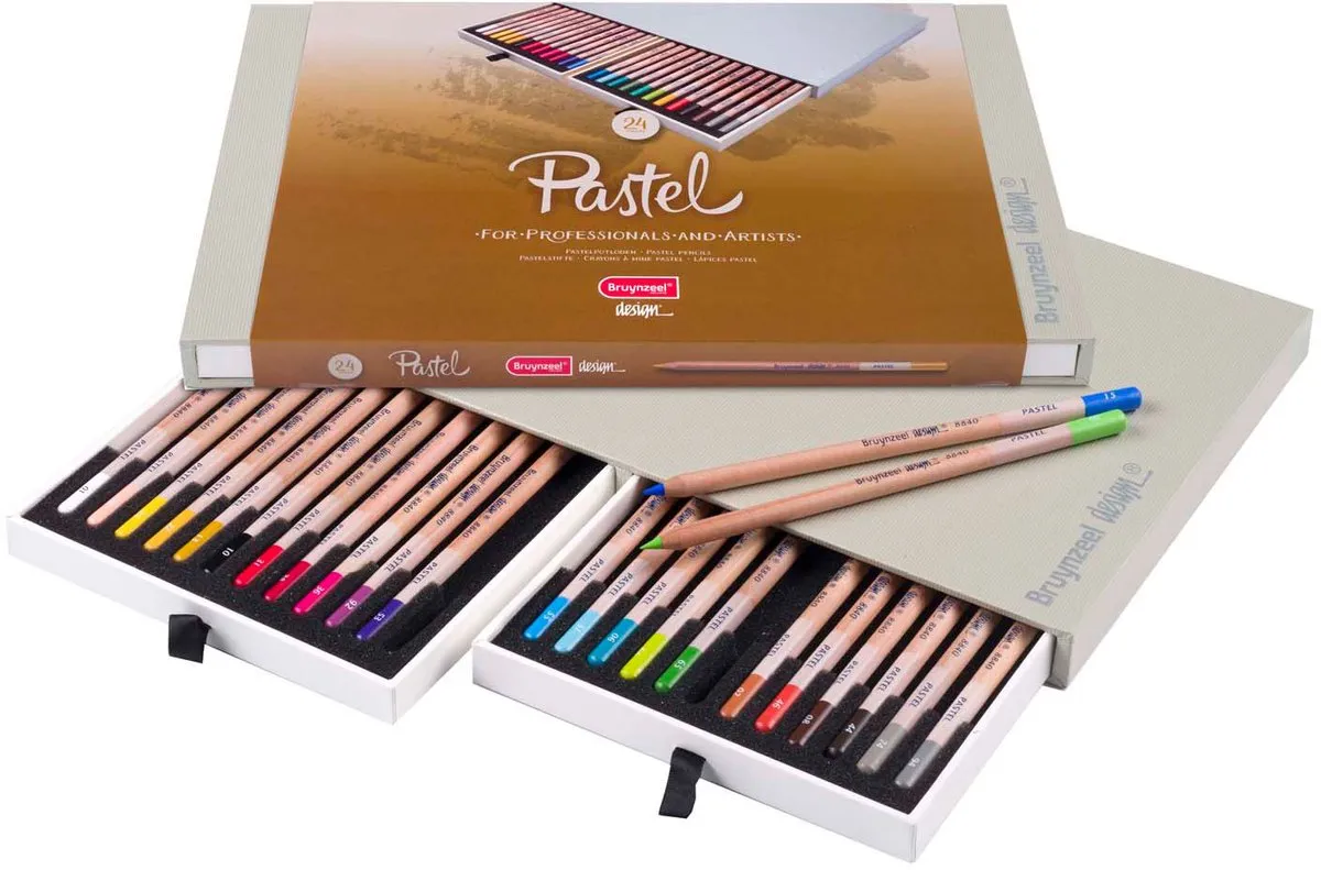 Bruynzeel Design Pastelpotloodbox 24 Kleuren