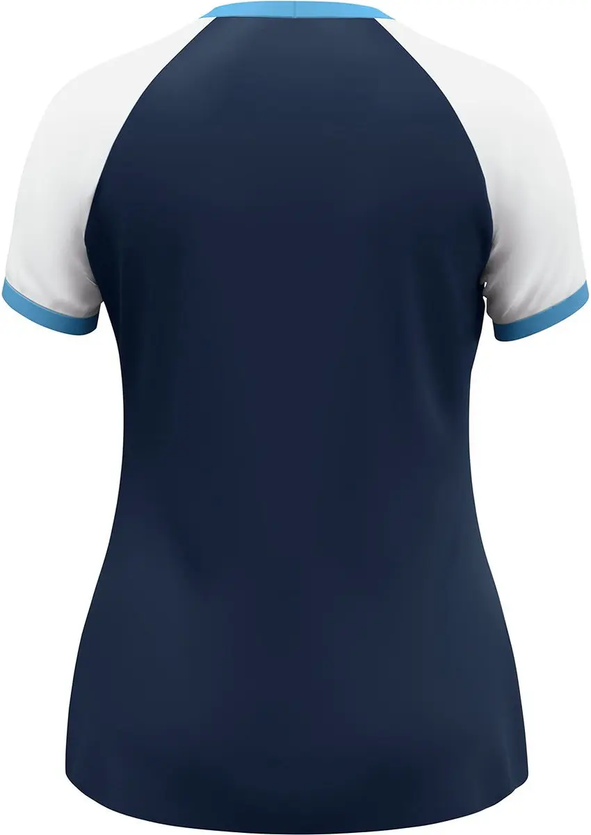 Jako Dynamic Shirt Korte Mouw Dames M - Marine/Wit/Hemelsblauw
