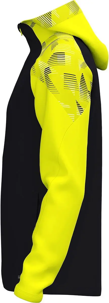 Jako Sonic Jas Met Kap Kinderen 164 - Zwart/Fluogeel