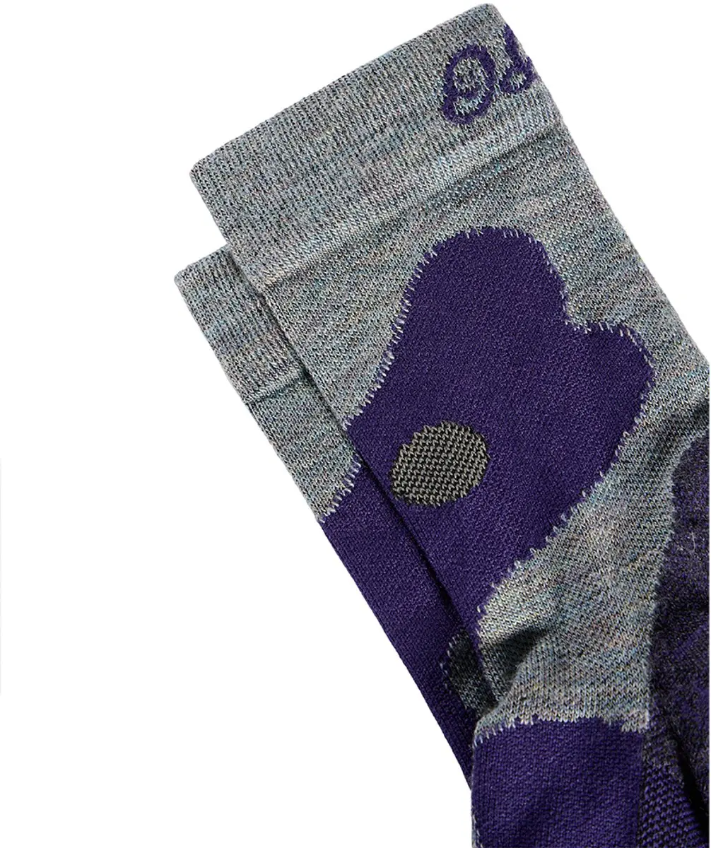 ODLO Merino Warm Sokken - Grijs/Paars - EU 23-26 - afbeelding 4 van 6