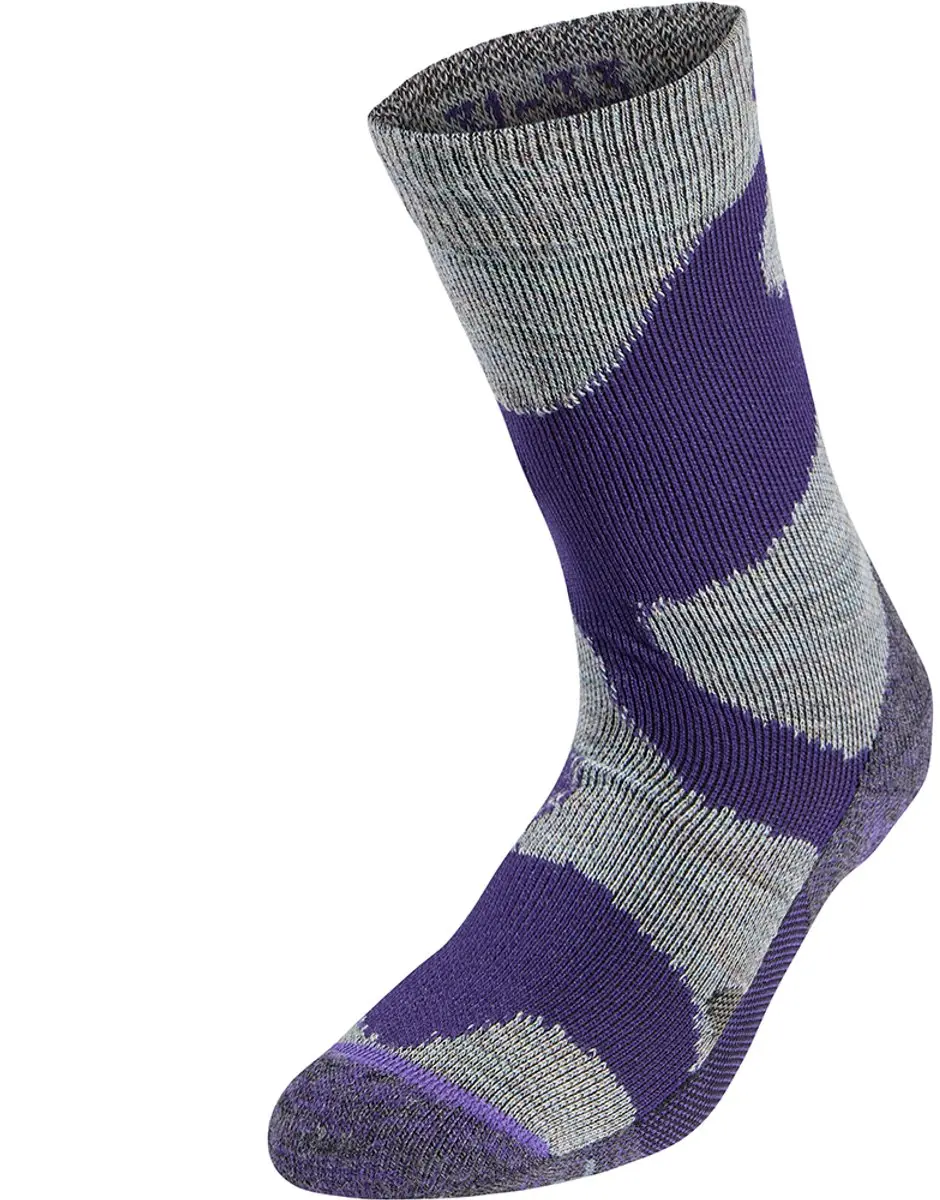 Odlo Merino Warm Sokken Grijs,Paars EU 23-26 Kinderen