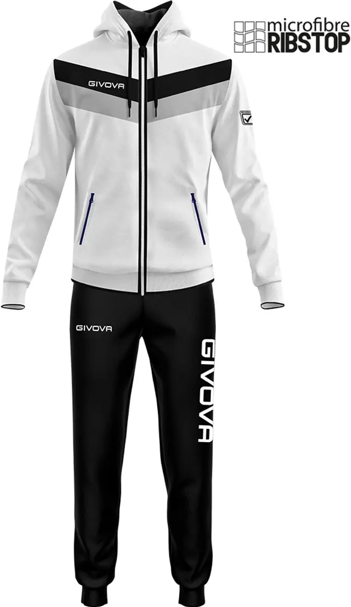 Givova Matador Trainingspak Wit,Blauw 10-12 Years Jongen