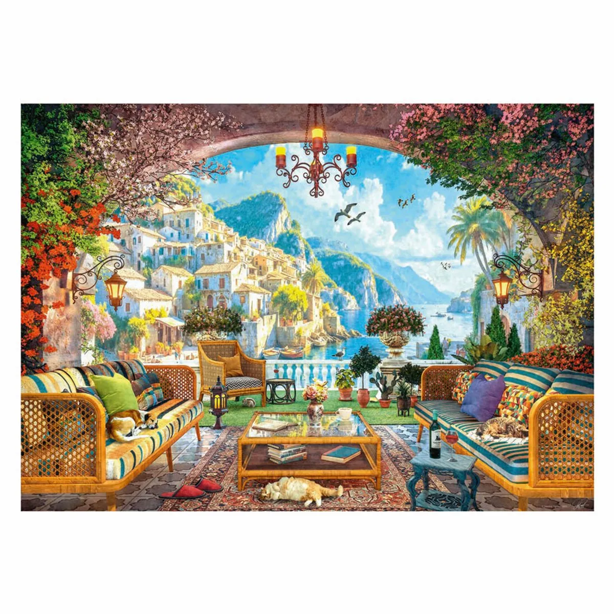 Ravensburger Mediterranean Terrace View Legpuzzel 1000 Stuks