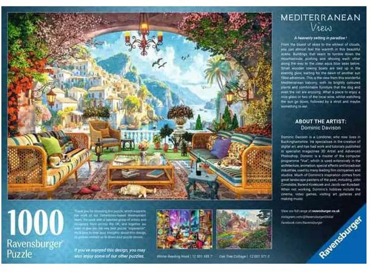Ravensburger Mediterranean Terrace View Legpuzzel 1000 Stuks