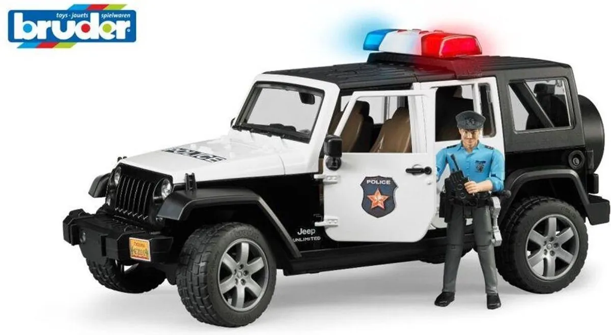 Bruder Jeep Wrangler Unlimited Rubicon Politieauto - Multikleur