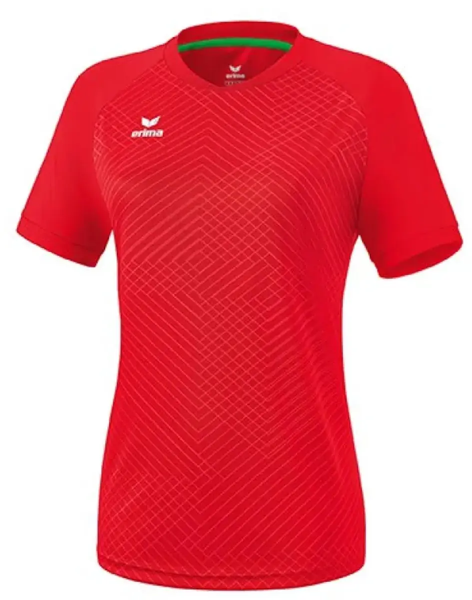 Erima Madrid Dames Shirt Korte Mouw - Rood - afbeelding 6 van 6