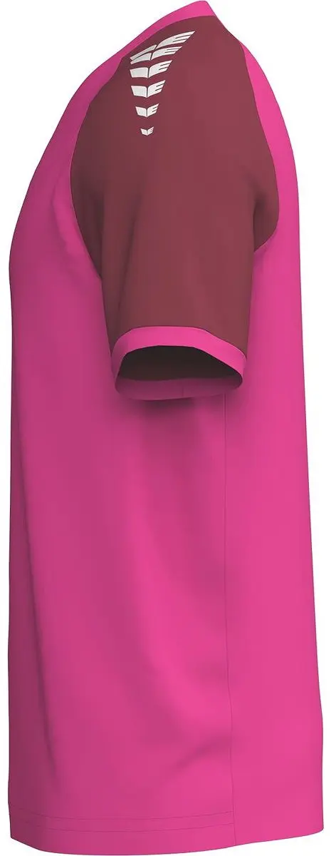 Erima Wings Shirt Heren - Pink Glo/Bordeaux M