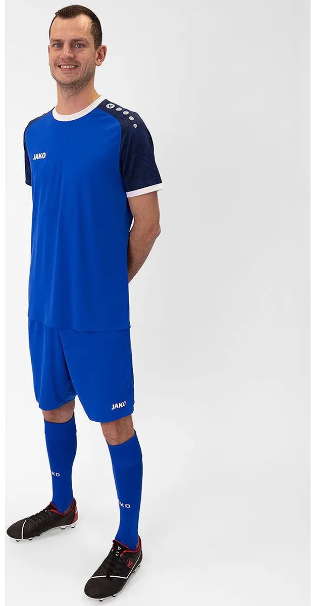 JAKO Iconic SS Shirt Senior XL - Donkerblauw/Wit