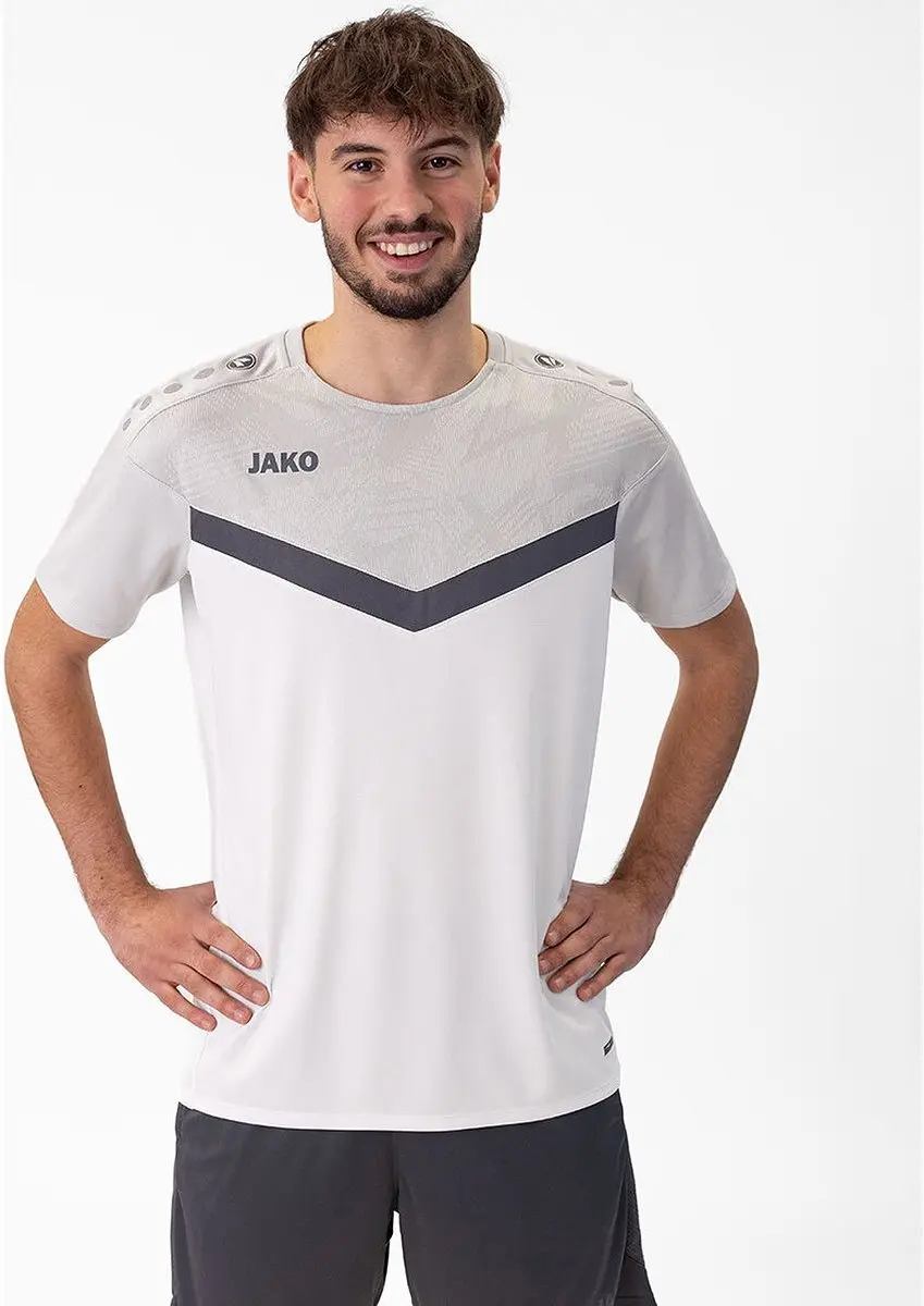 Jako Iconic T-Shirt Heren XXL - Wit/Zachtgrijs