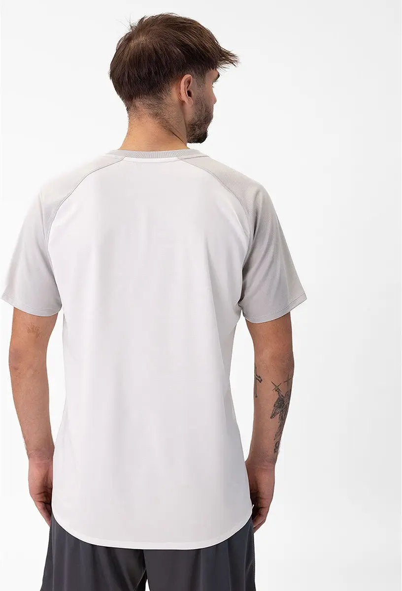Jako Iconic T-Shirt Heren XXL - Wit/Zachtgrijs