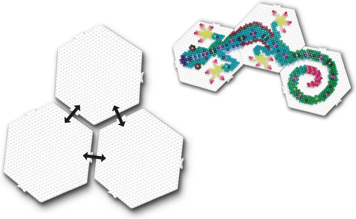 SES Creative Beedz Strijkkralen Grondplaten 3 Stuks - Hexagon