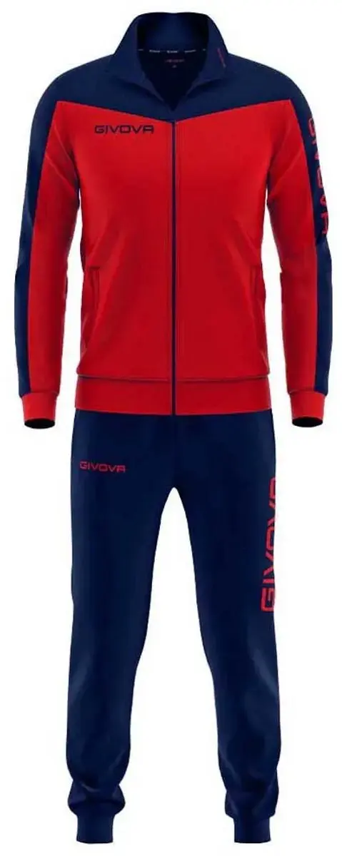 Givova Roma Trainingspak M - Rood/Blauw