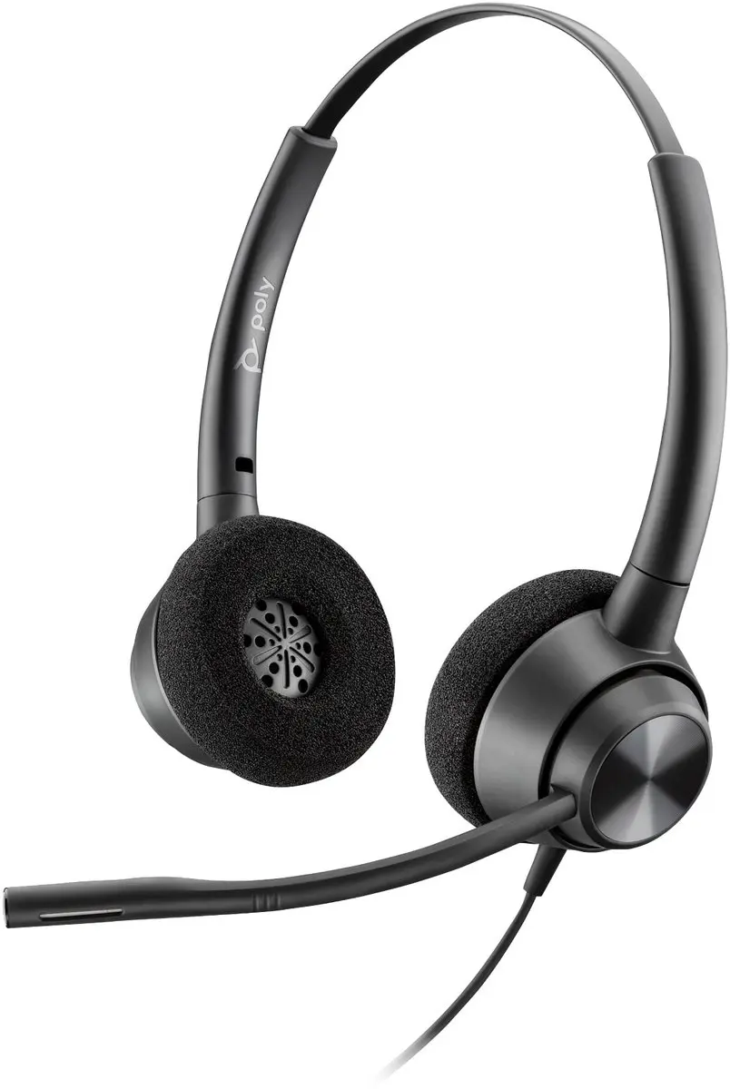 POLY EncorePro 320 with Quick Disconnect Binaural Headset TAA Bedraad Hoofdband