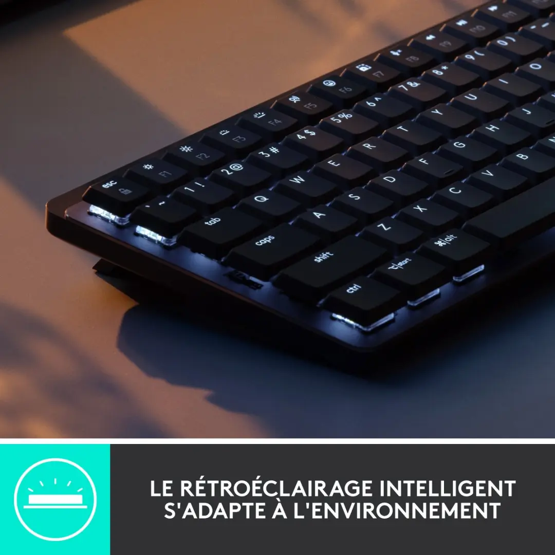 Logitech MX Mechanical Mini Toetsenbord - FR AZERTY - Grijs - afbeelding 3 van 6