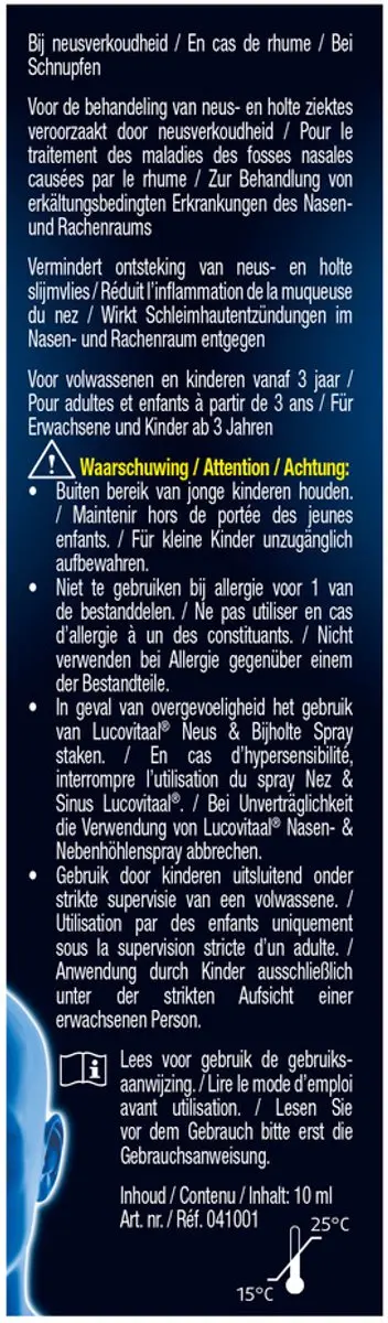 Lucovitaal Neusspray Forte 10ml - afbeelding 3 van 6