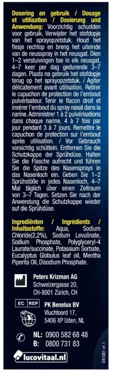 Lucovitaal Neusspray Forte 10ml - afbeelding 5 van 6