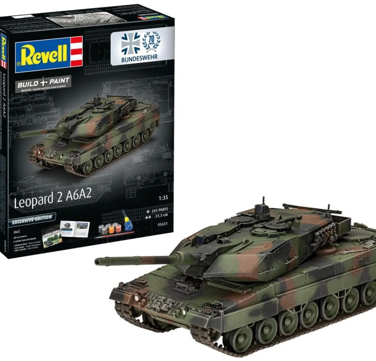 Revell 05631 Leopard 2 A6A2 Bundeswehr Modelbouwpakket 1:35 - Multi