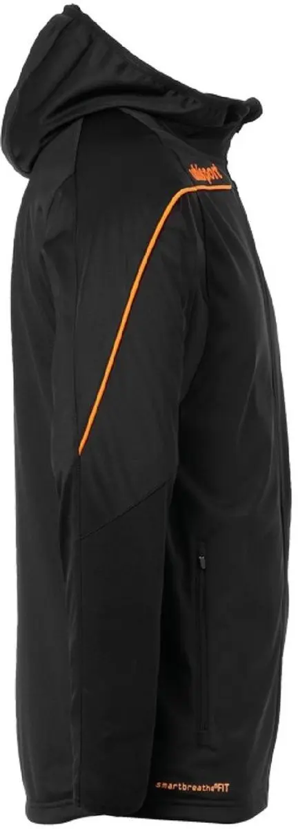 Uhlsport Stream 22 Trainingsjas Kind - Maat 164 - Zwart-Fluor Oranje