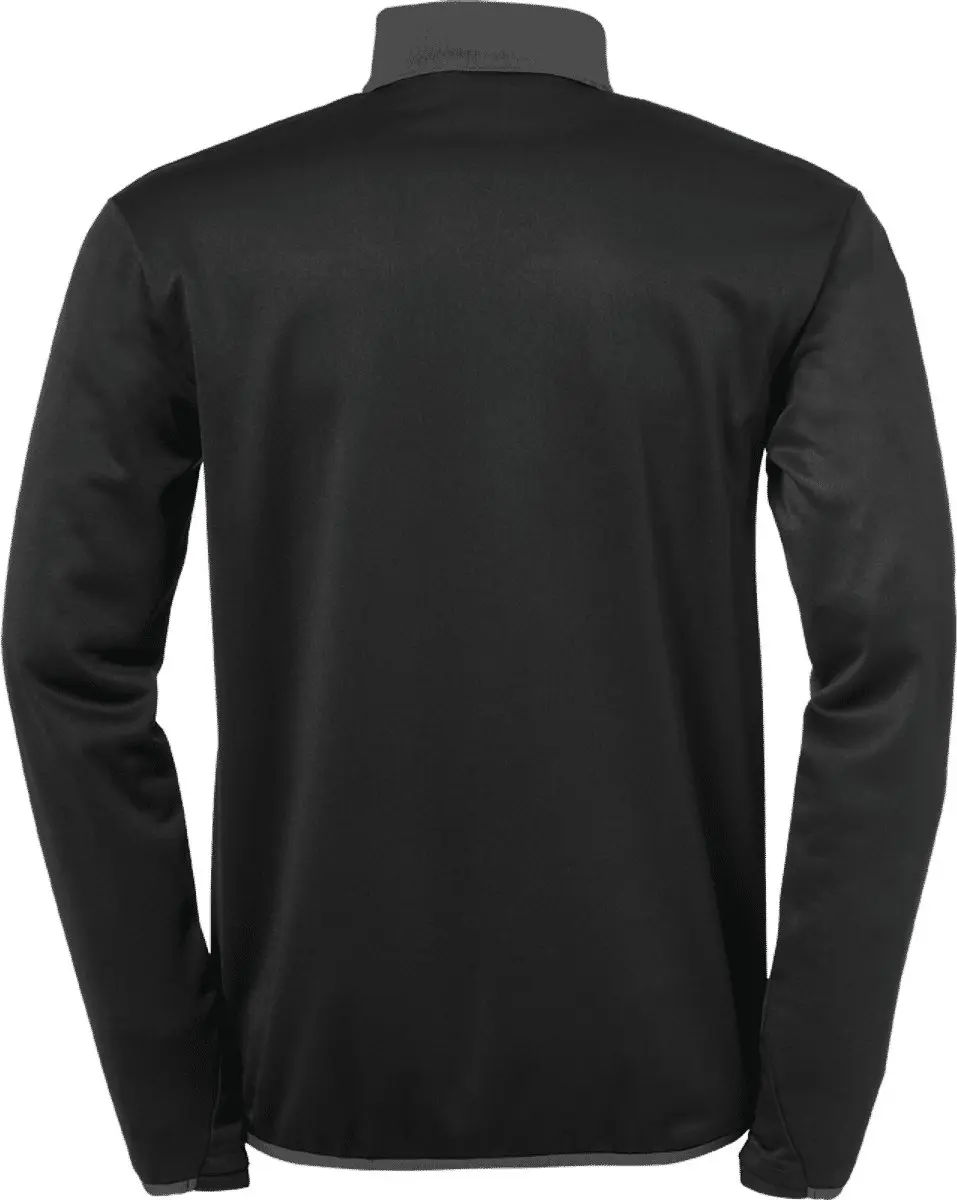 Uhlsport Offense 23 Ziptop Kinderjas - 116 - Zwart/Antraciet/Limoen