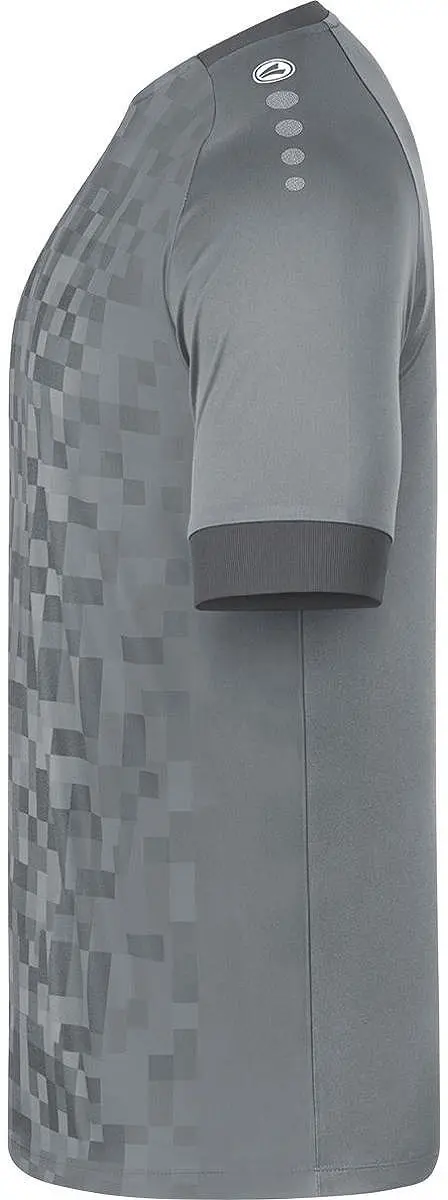 JAKO Pixel Shirt Korte Mouw Heren - Steengrijs S