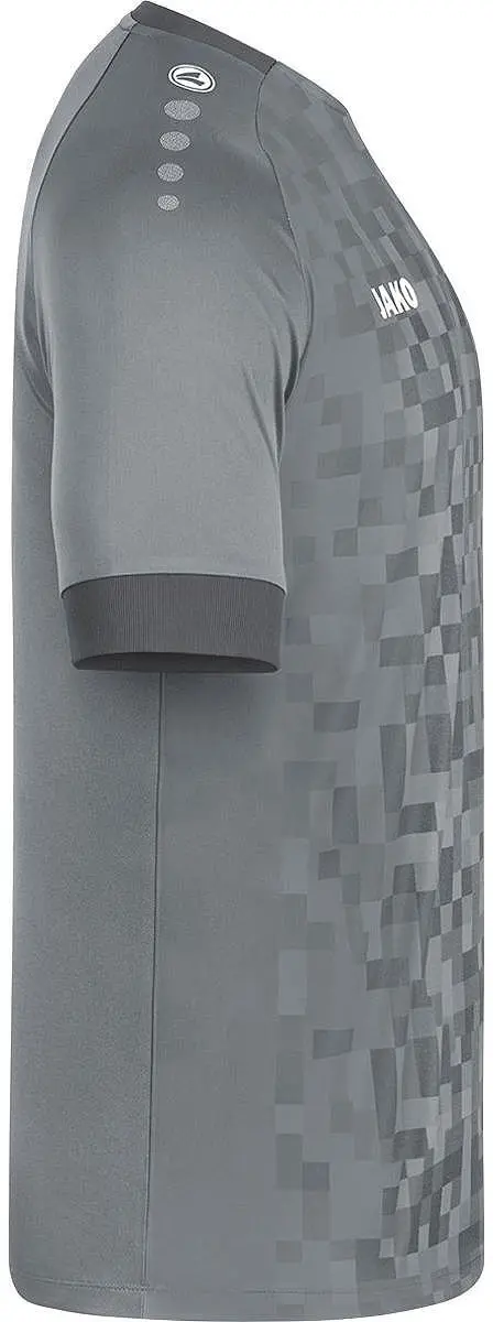 JAKO Pixel Shirt Korte Mouw Heren - Steengrijs S