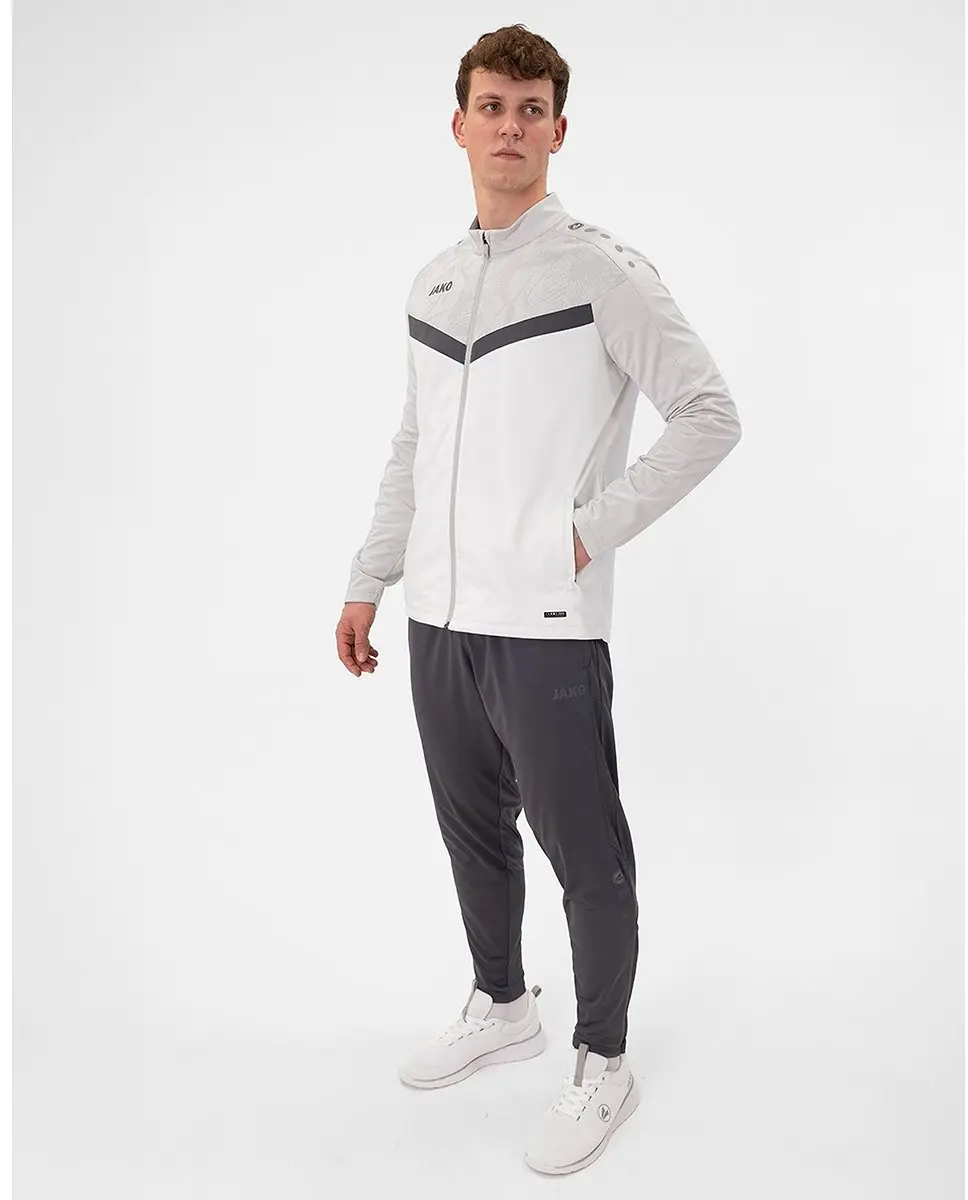 Jako Iconic Polyestervest Heren L - Wit/Zachtgrijs