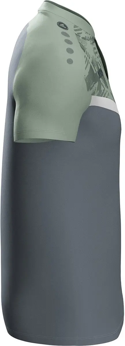 Jako Iconic Polo Heren - Zachtgrijs/Mintgroen/Antra Light 3XL