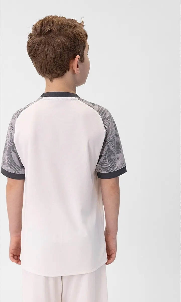 Jako Iconic Shirt Korte Mouw Kinderen 116 - Wit/Zachtgrijs