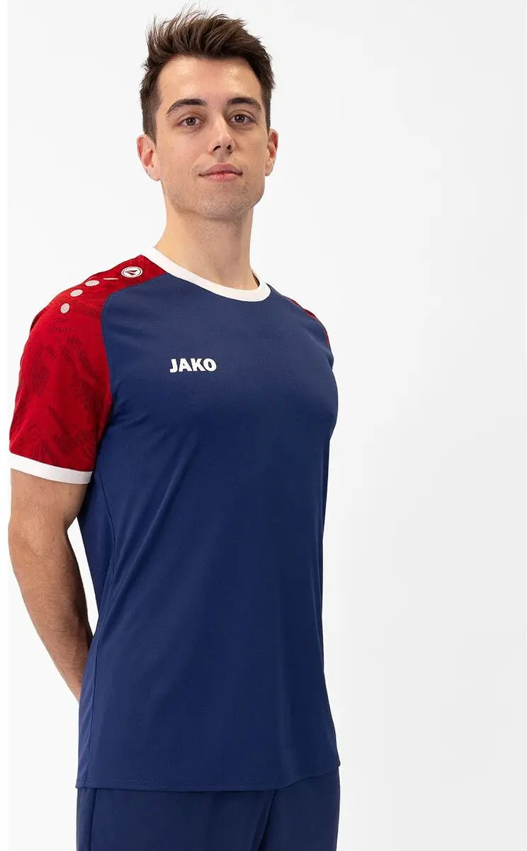 JAKO Iconic Shirt Korte Mouw Heren - Navy