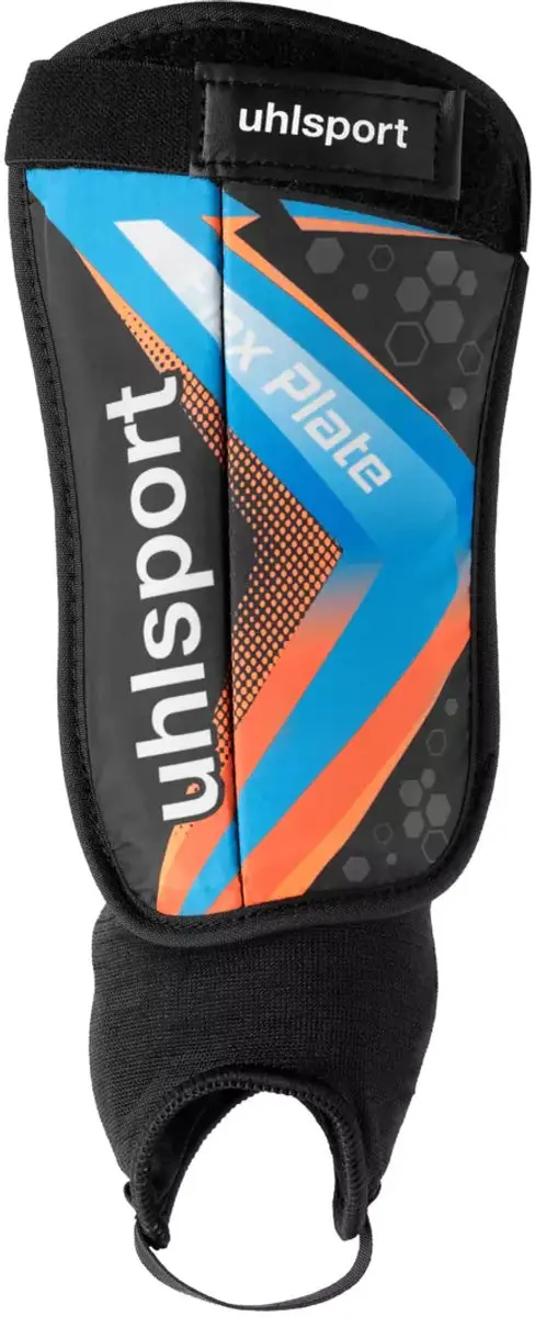 Uhlsport Flex Scheenbeschermers M - Zwart/Cyaan/Fluo Oranje - afbeelding 3 van 3