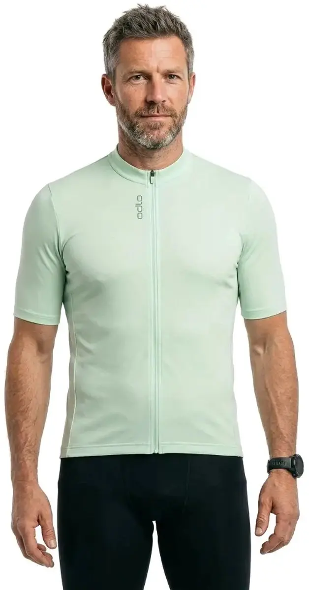 Odlo Essential Korte Mouw Wielertrui Groen S Man