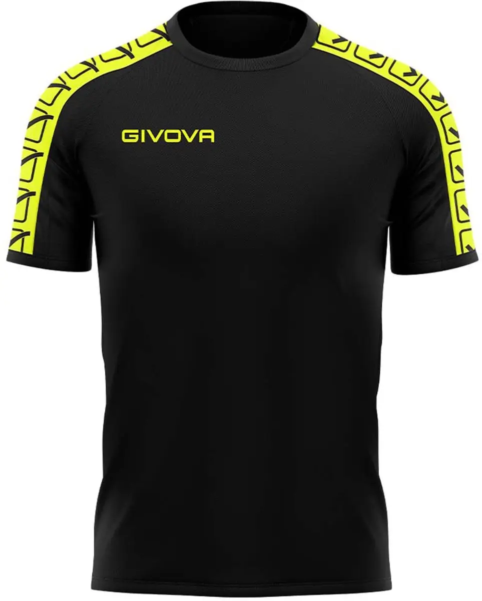 Givova Poly Band T-shirt - S - Fluor Geel/Zwart - afbeelding 2 van 3