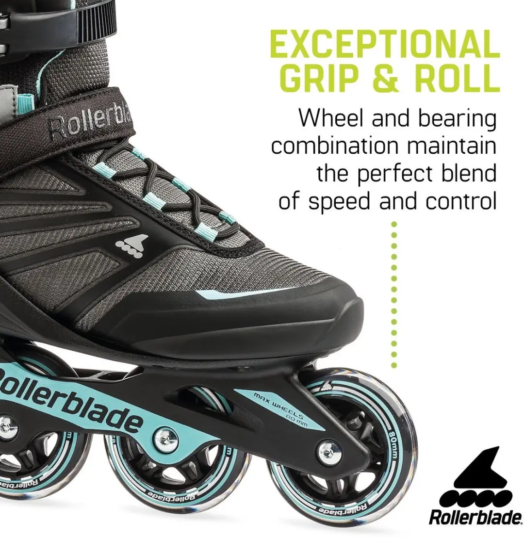 Rollerblade Zetrablade W Inlineskates 80mm - Maat 38.5 - Zwart/Grijs/Blauw - afbeelding 4 van 6