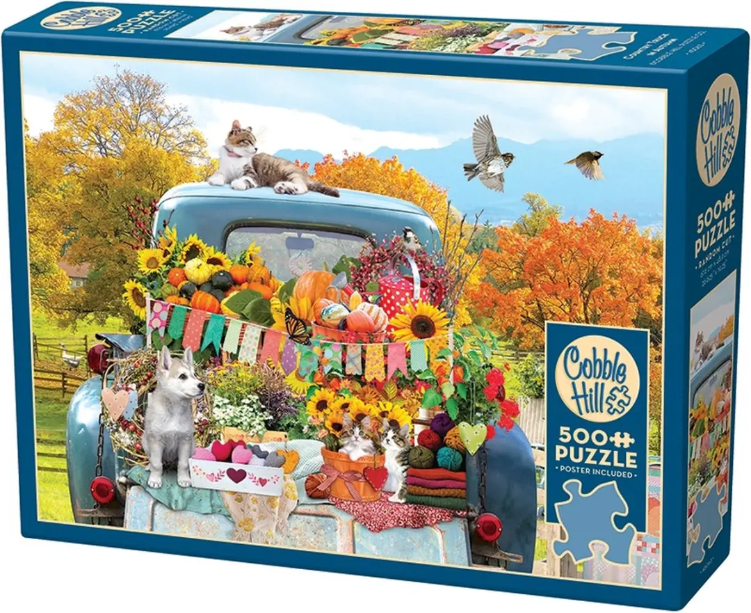 Cobble Hill Country Truck in Herfst Puzzle 500 Stuk